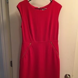 Red Calvin Klein dress
